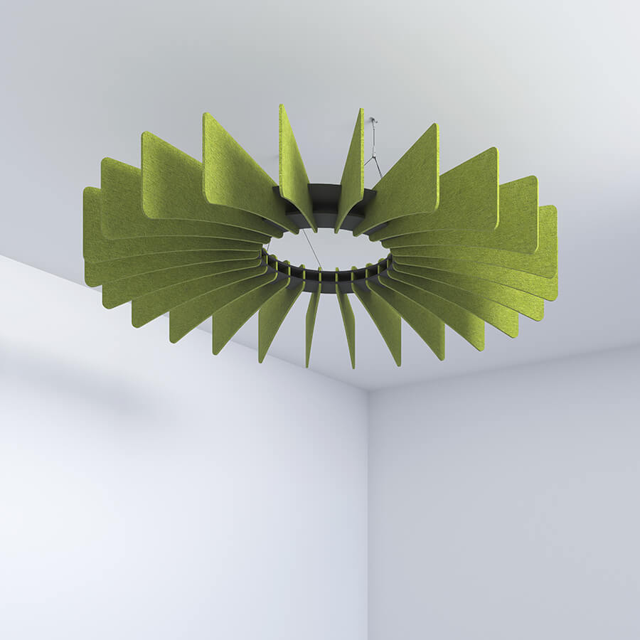 EchoDeco Acoustic Ceiling CreSHHendo Baffle - Sound Absorb Panel