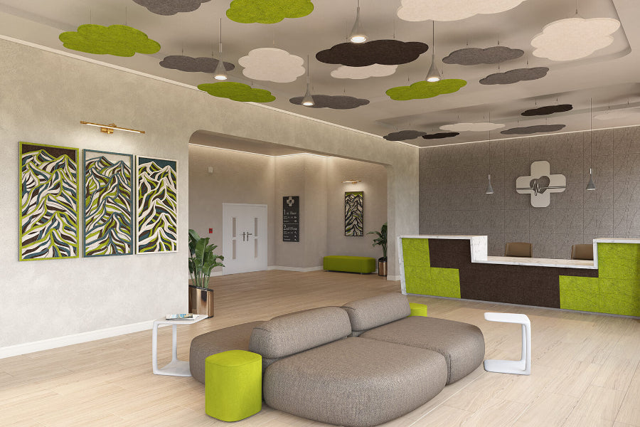 EchoDeco Acoustic Ceiling Puff Cloud- Egyr Desk