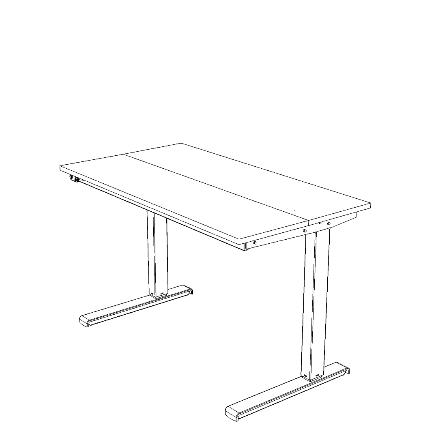 Electric Adjustable Desk with Table Top Built-in Storage