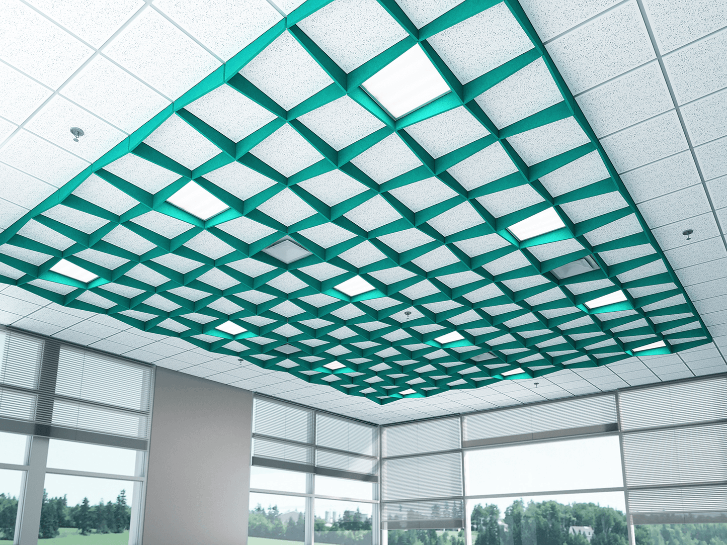 On The Grid Acoustic Ceiling Magnetic Baffles - Sound Absorb Panel