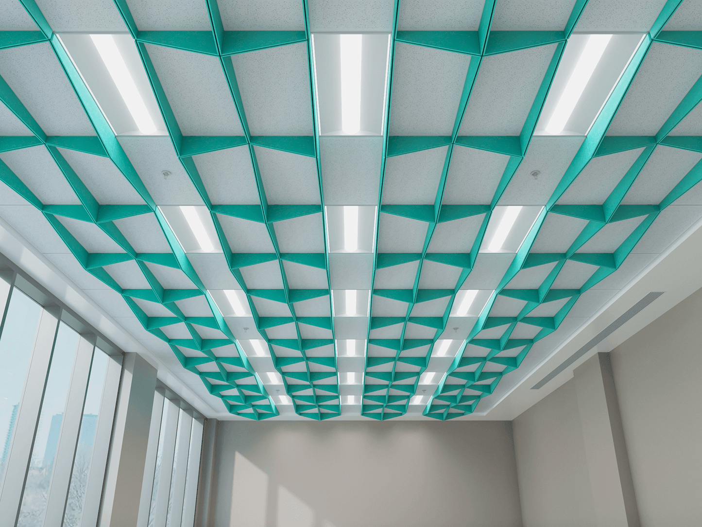 On The Grid Acoustic Ceiling Magnetic Baffles - Sound Absorb Panel