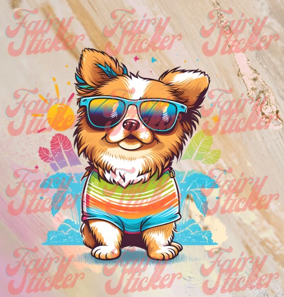 Colorful Dogs Decals Sticker Set