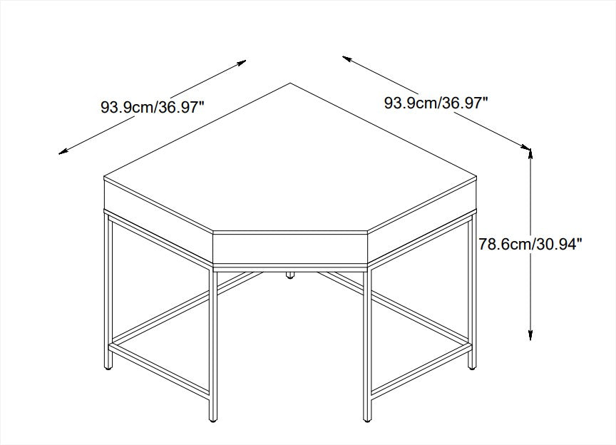 Sierra Corner Grey Ash Desk