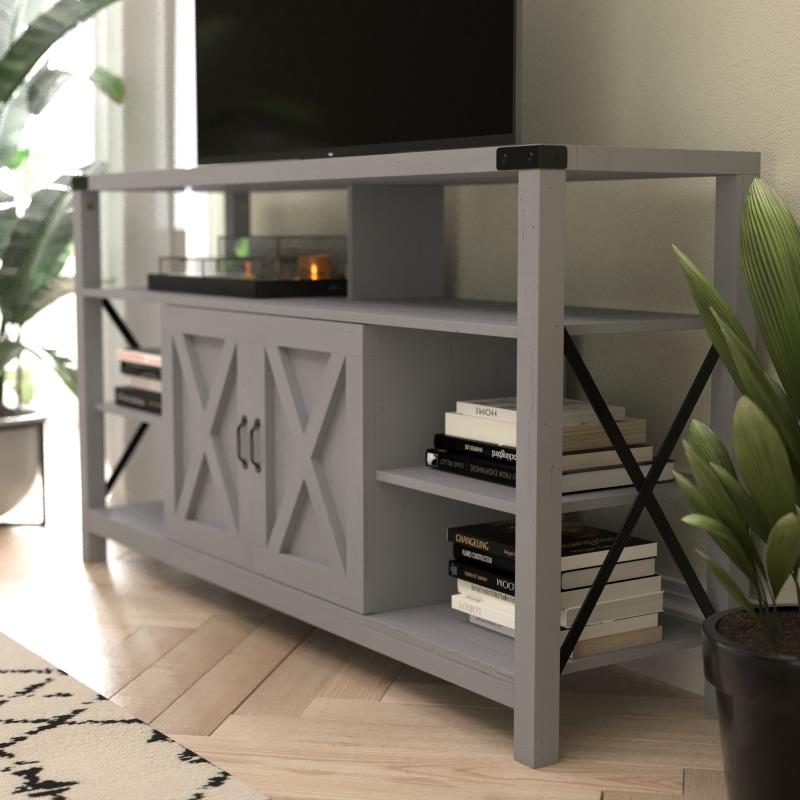 Wyatt Modern Farmhouse Tall TV Console Cabinet
