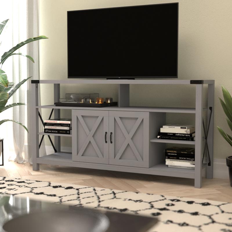 Wyatt Modern Farmhouse Tall TV Console Cabinet