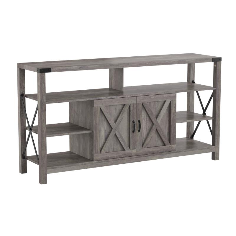 Wyatt Modern Farmhouse Tall TV Console Cabinet