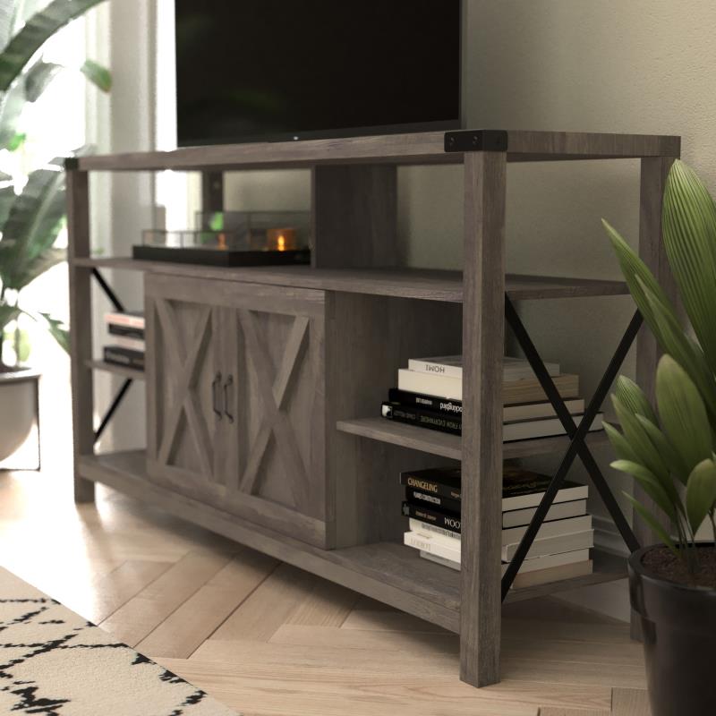 Wyatt Modern Farmhouse Tall TV Console Cabinet