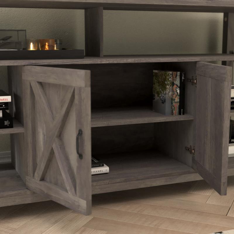 Wyatt Modern Farmhouse Tall TV Console Cabinet