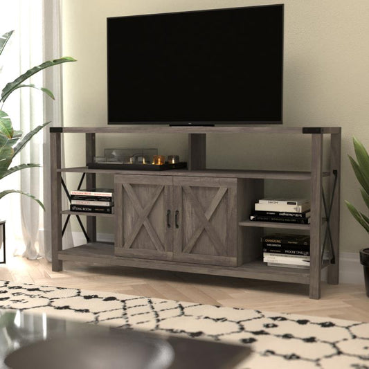Wyatt Modern Farmhouse Tall TV Console Cabinet