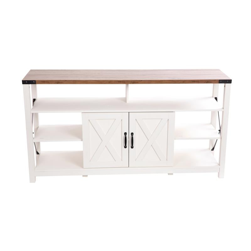 Wyatt Modern Farmhouse Tall TV Console Cabinet