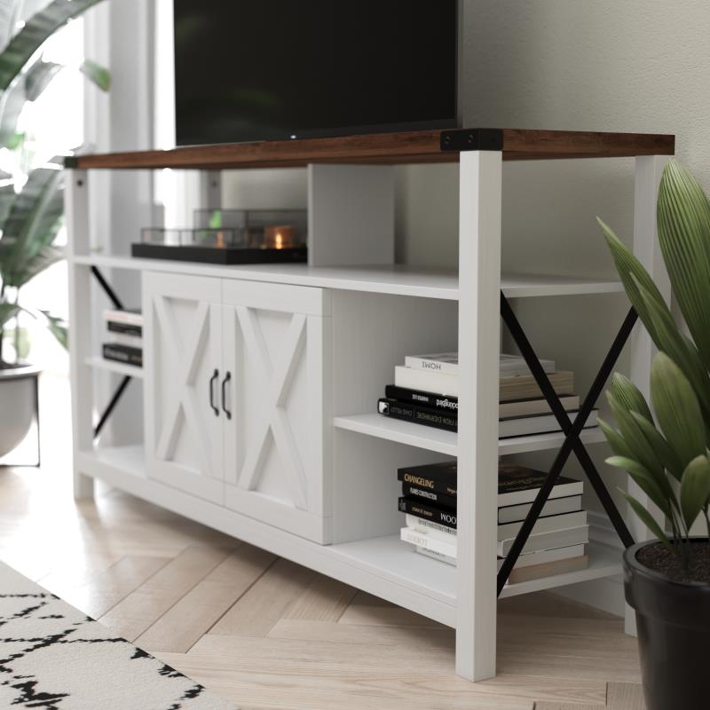 Wyatt Modern Farmhouse Tall TV Console Cabinet