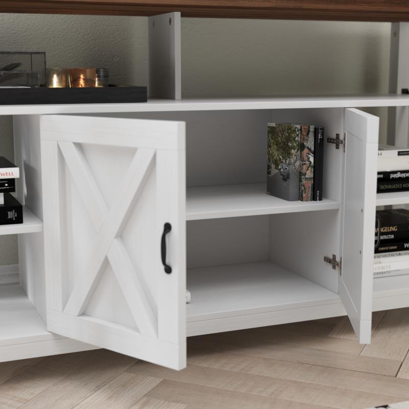 Wyatt Modern Farmhouse Tall TV Console Cabinet