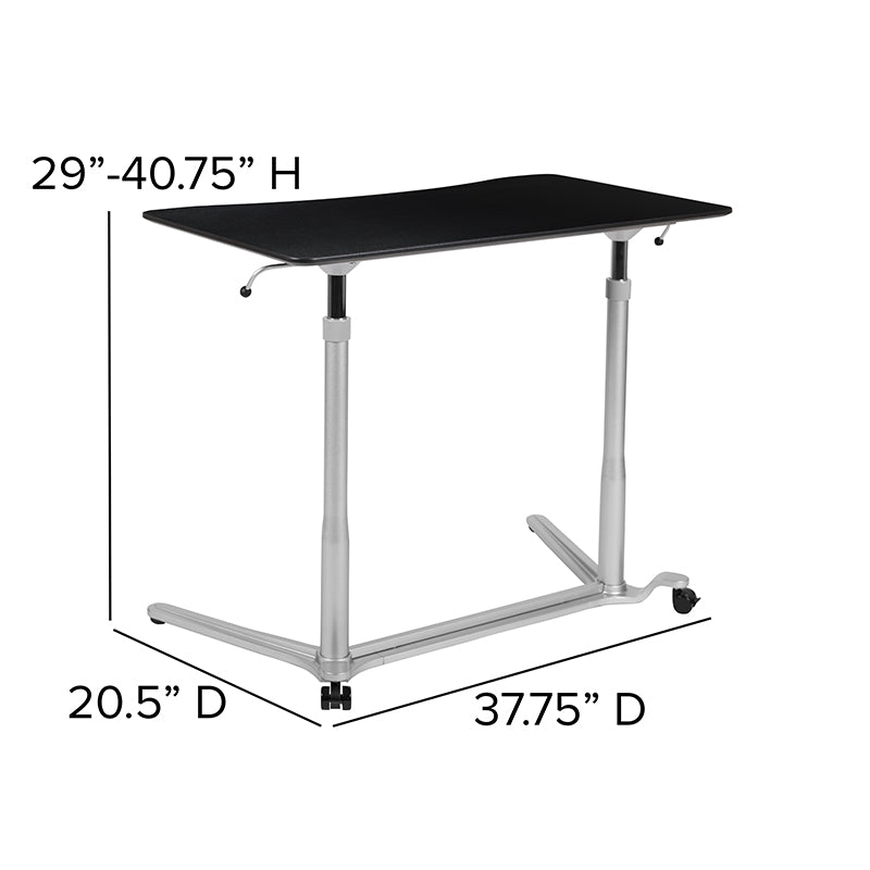 NAN-IP-6-1-BK-GG Pneumatic Height Adjustable Stand Up Desk - egyr Desk