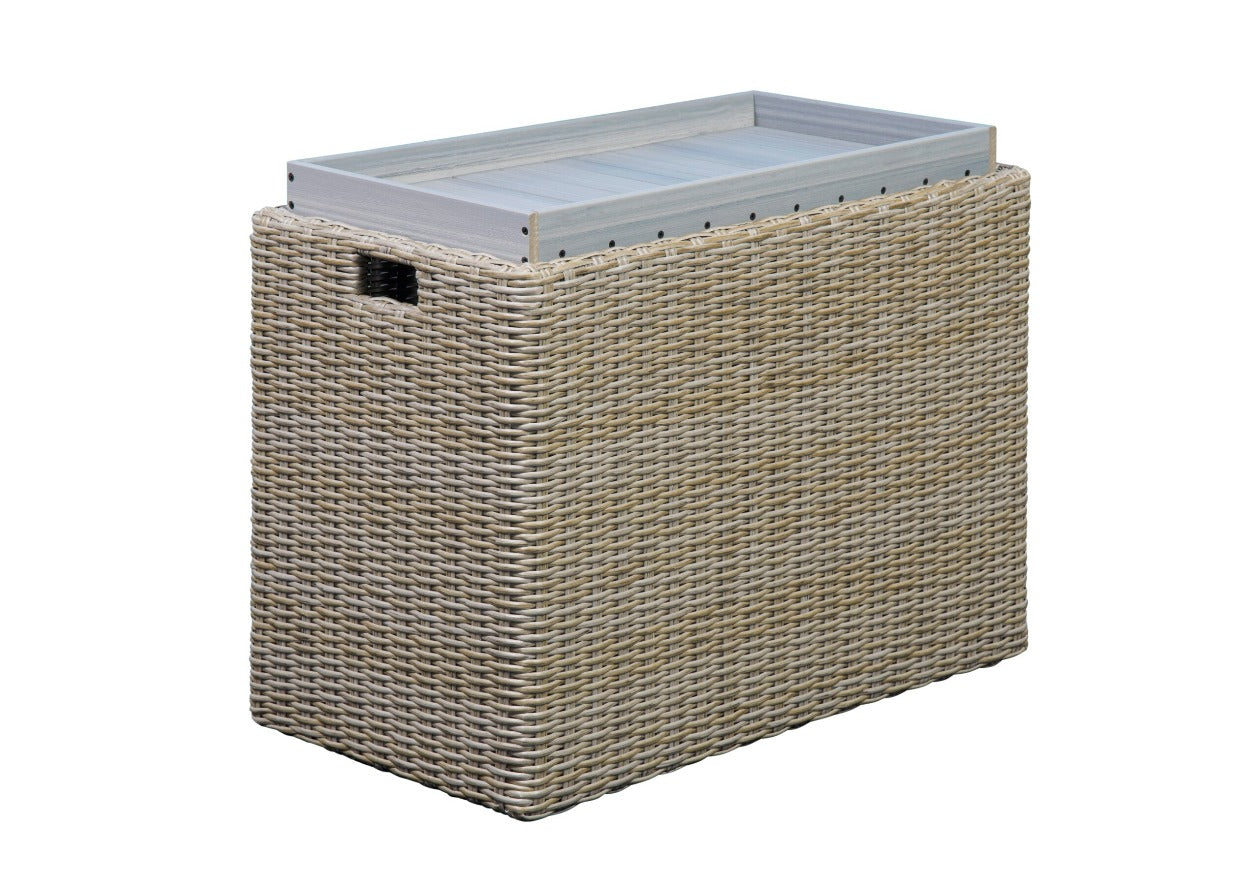 Outdoor 6 Piece Modular Sofa Set Brown Wicker