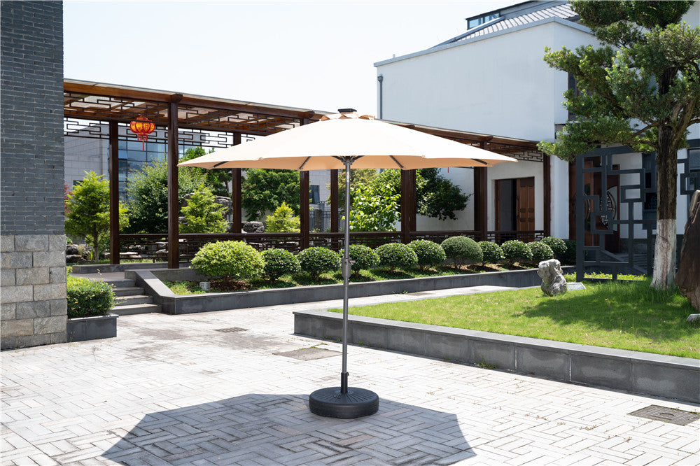 Outdoor Hanging Umbrella with LED Lights 9 and 10 Feet
