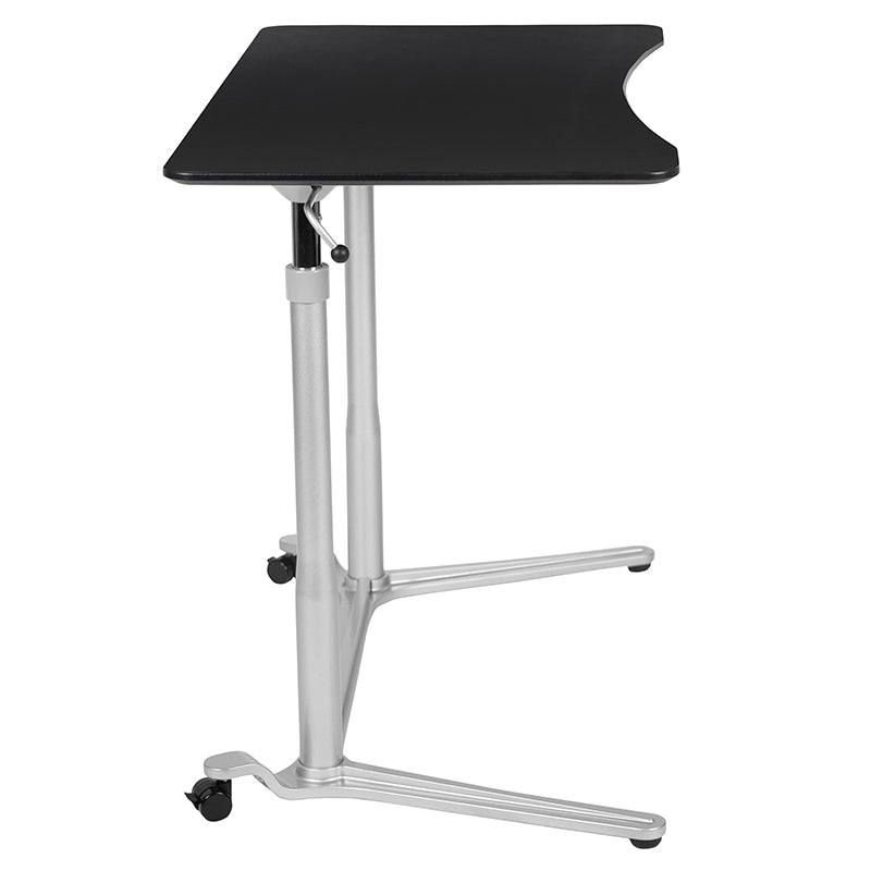 NAN-IP-6-1-BK-GG Pneumatic Height Adjustable Stand Up Desk - egyr Desk