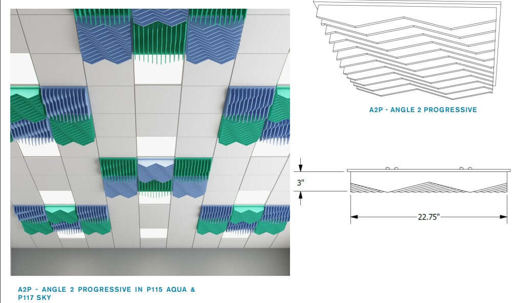 Echodeco 85% Acoustic Blade Ceiling Tile 23.75" x 23.75"