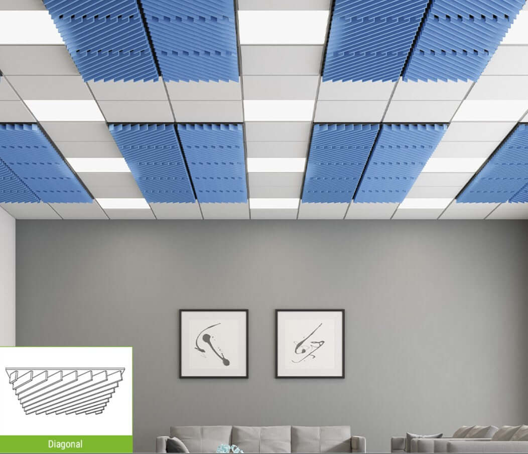 Echodeco 85% Acoustic Blade Ceiling Tile 23.75" x 23.75"