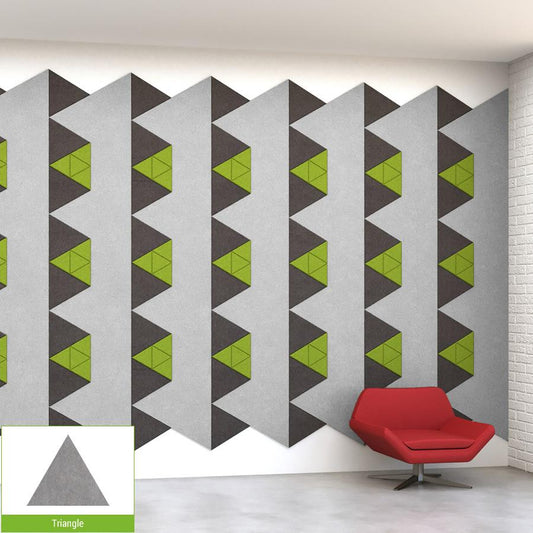 EchoDeco Acoustic Wall Tiles Triangle Shapes 3/8" (9MM) Thick