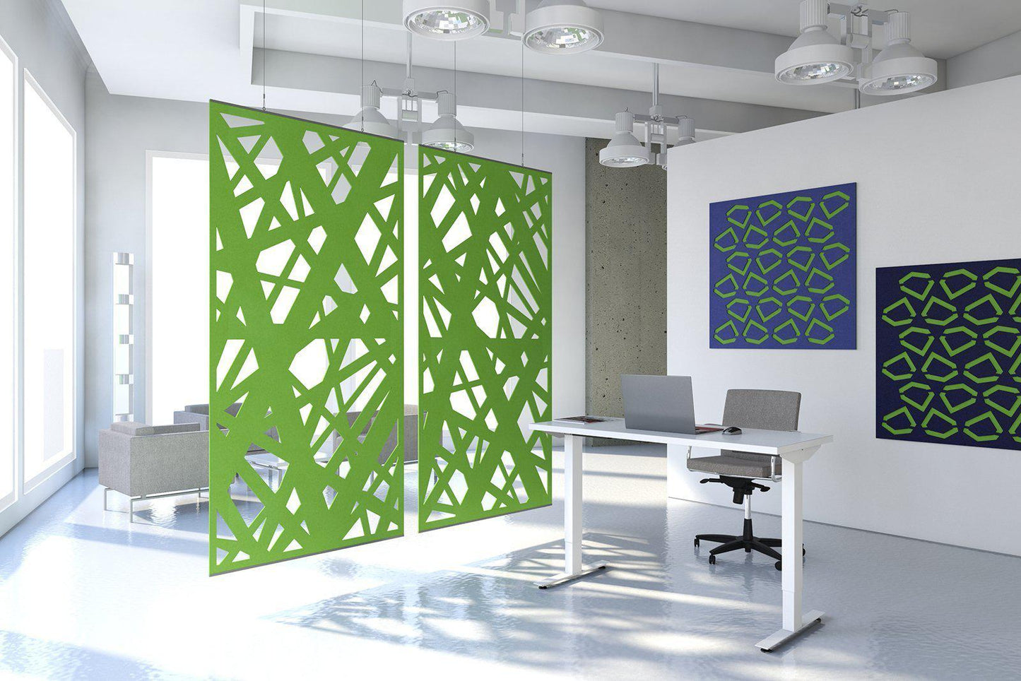 EchoDeco 85% Acoustic Wall Panel Divider 47"W X 47"H