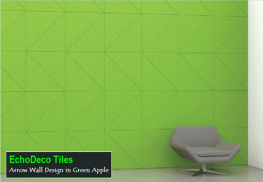 EchoScape Green Apple Acoustic Wall Tiles 23.5"W (Qty. 8 Tiles)
