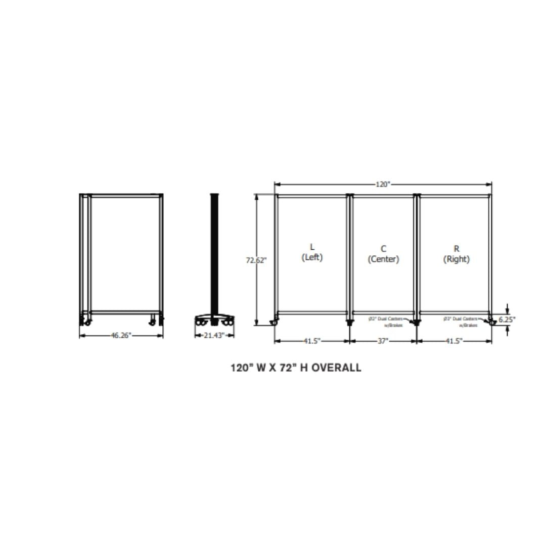 Fold N Roll 85% Sound Absorber Collapsible Divider