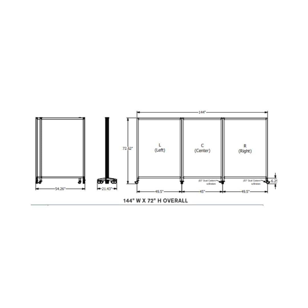 Fold N Roll 85% Sound Absorber Collapsible Divider