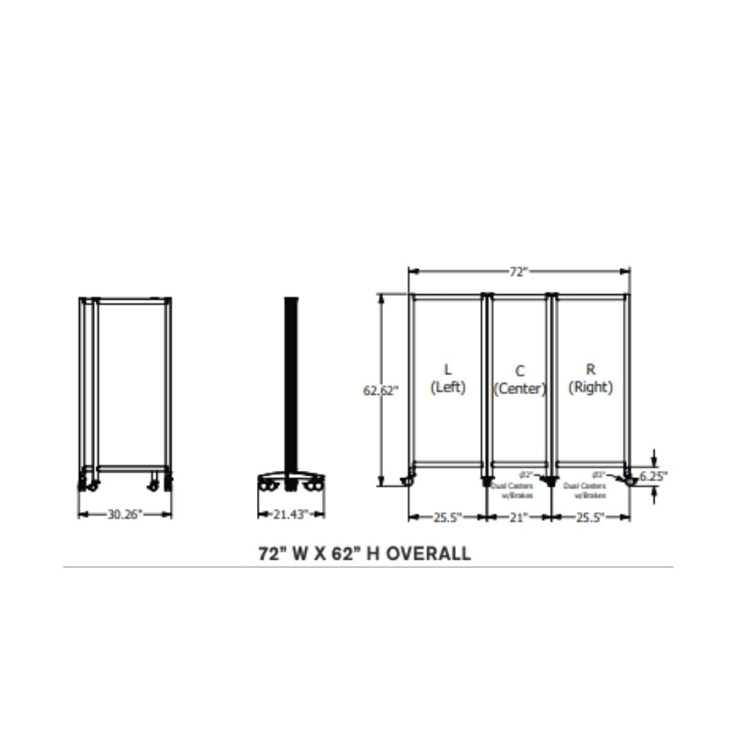 Fold N Roll 85% Sound Absorber Collapsible Divider