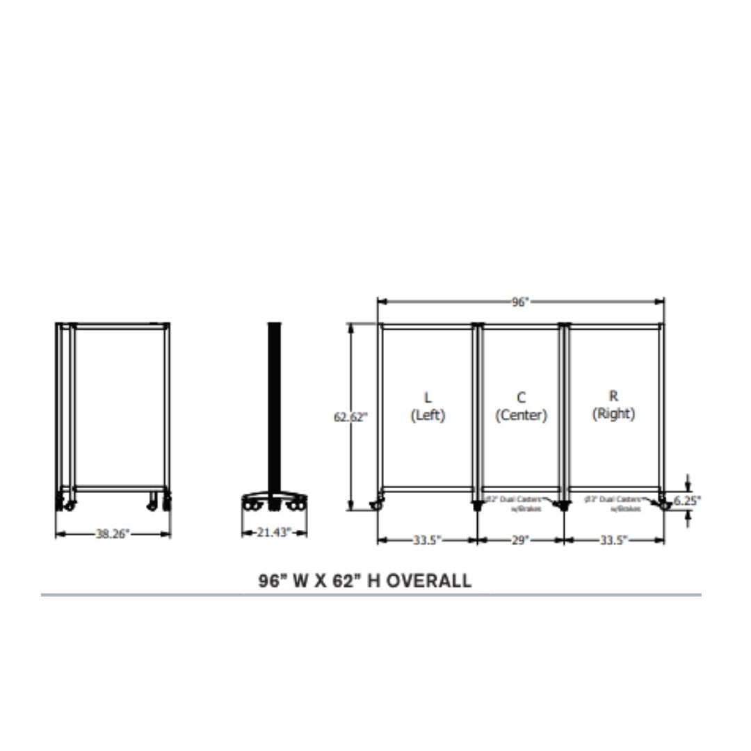 Fold N Roll 85% Sound Absorber Collapsible Divider