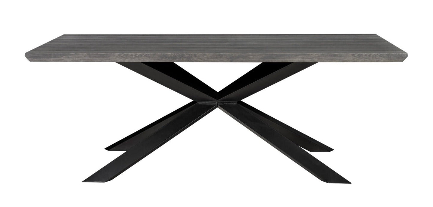 Geneva Large Dining Table in Grey 78 Inches
