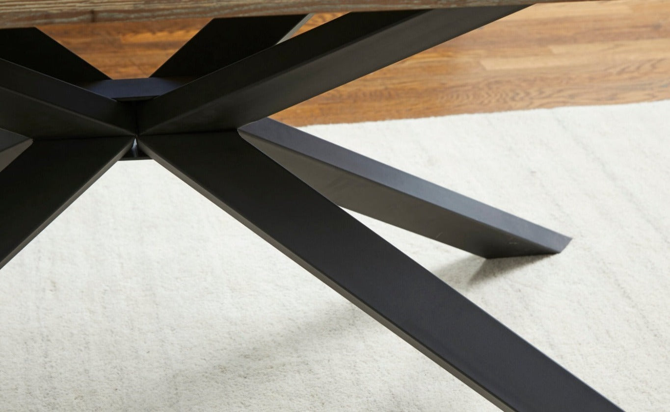 Geneva Large Dining Table in Grey 78 Inches