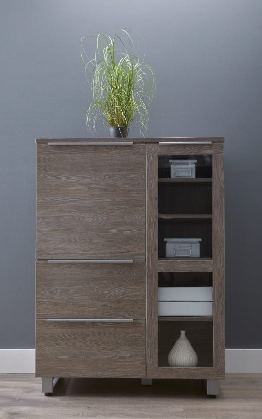 Kalmar Highboard Filing Cabinet with Doors K118