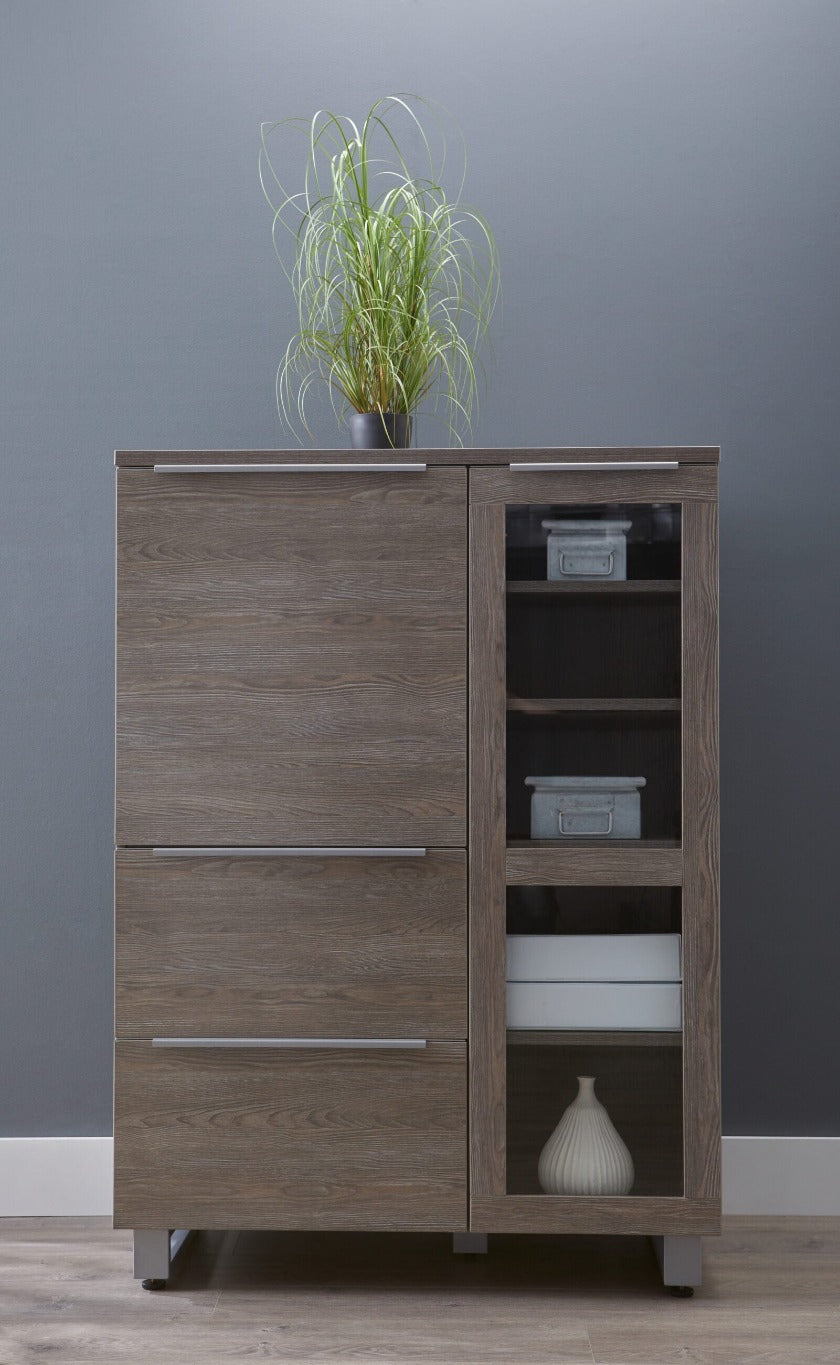 Kalmar Highboard Filing Cabinet with Doors K118