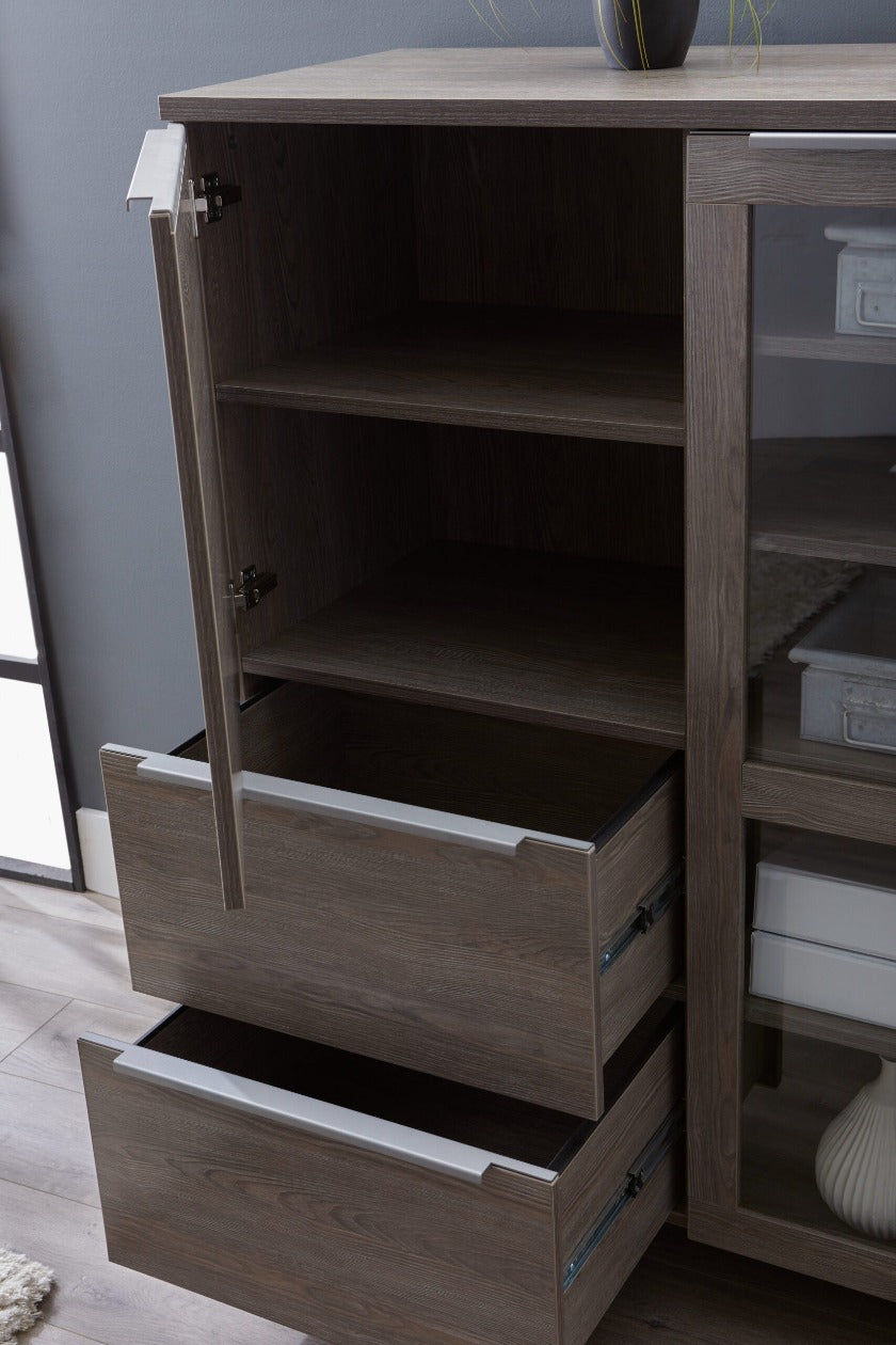 Kalmar Highboard Filing Cabinet with Doors K118