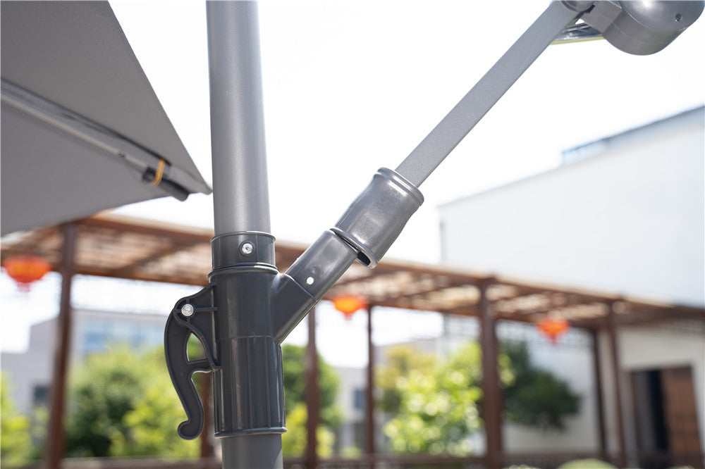 Outdoor Hanging Umbrella with LED Lights 9 and 10 Feet