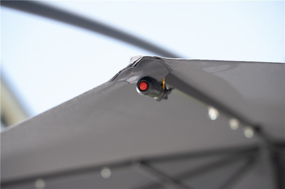Outdoor Hanging Umbrella with LED Lights 9 and 10 Feet