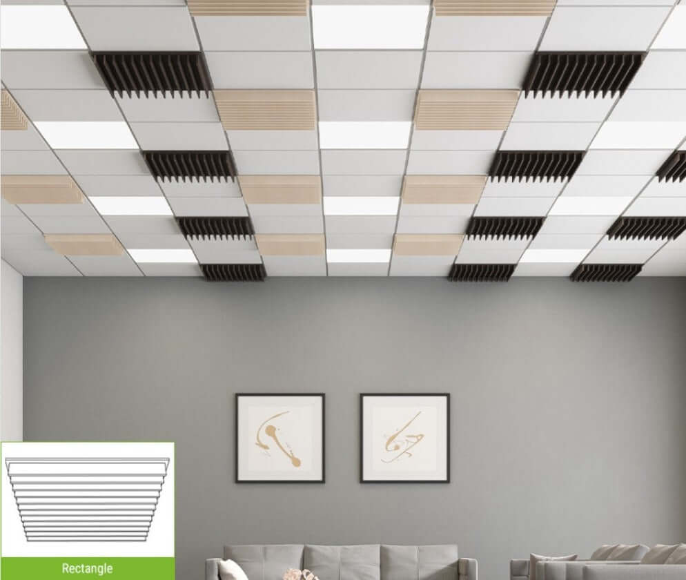 Echodeco 85% Acoustic Blade Ceiling Tile 23.75" x 23.75"