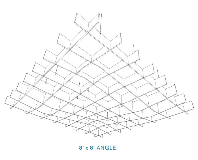 EchoDeco Acoustic Ceiling Grid Baffles 4 feet Width