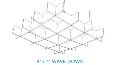 EchoDeco Acoustic Ceiling Grid Baffles 4 feet Width