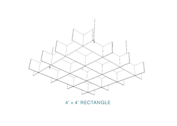 EchoDeco Acoustic Ceiling Grid Baffles 4 feet Width