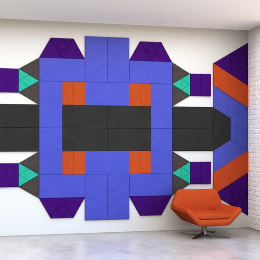 EchoDeco 90% Creative Acoustic Wall Tiles Shape 6" Square