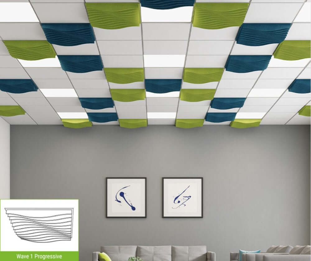 Echodeco 85% Acoustic Blade Ceiling Tile 23.75" x 23.75"
