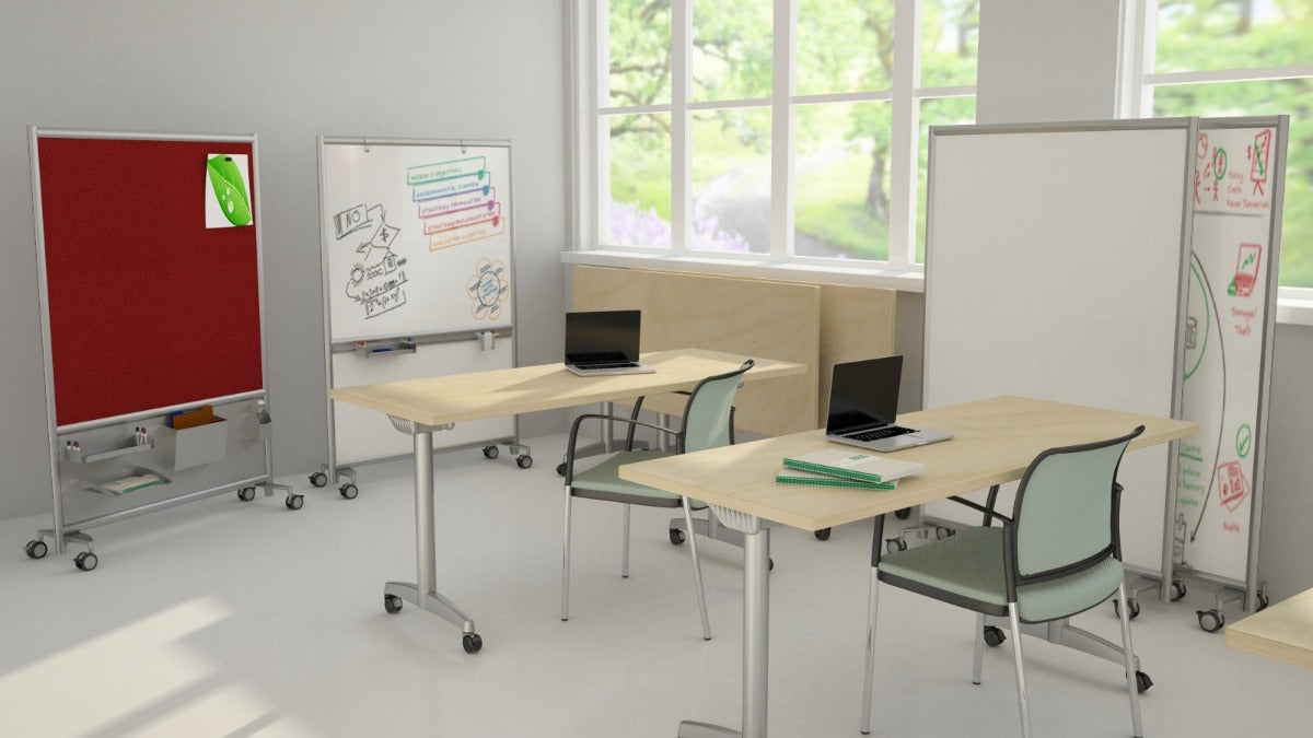 TruBrite Charter Mobile Dry Erase Whiteboard
