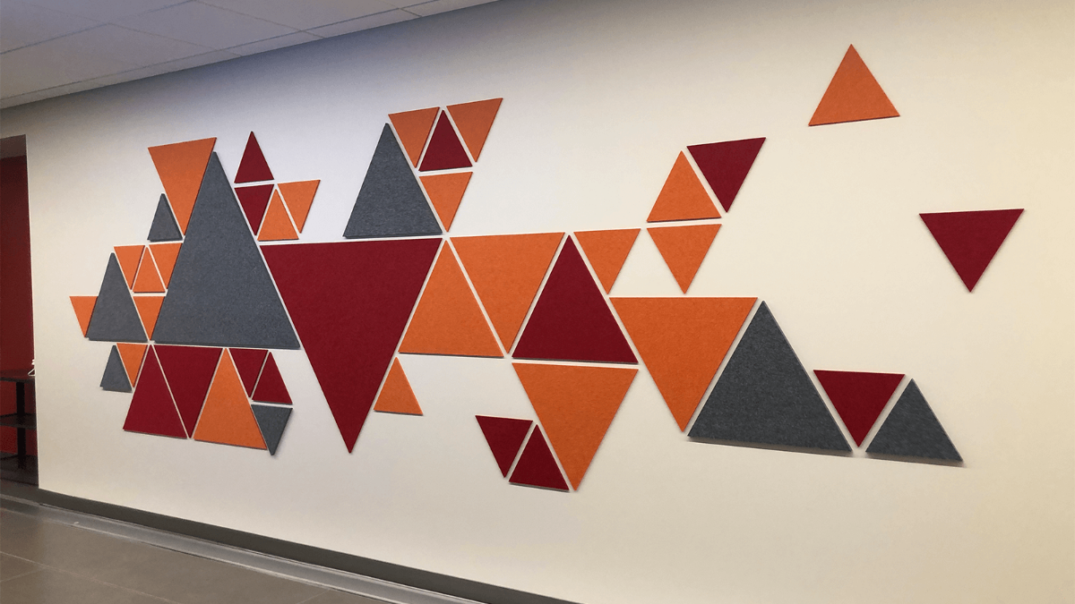 EchoDeco 90% Acoustic Wall Tile Shapes 12" & 24" Square Trapezoid