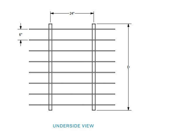 Echodeco 3/4" Acoustic Ceiling Baffles-Wave Design 48W-96"W