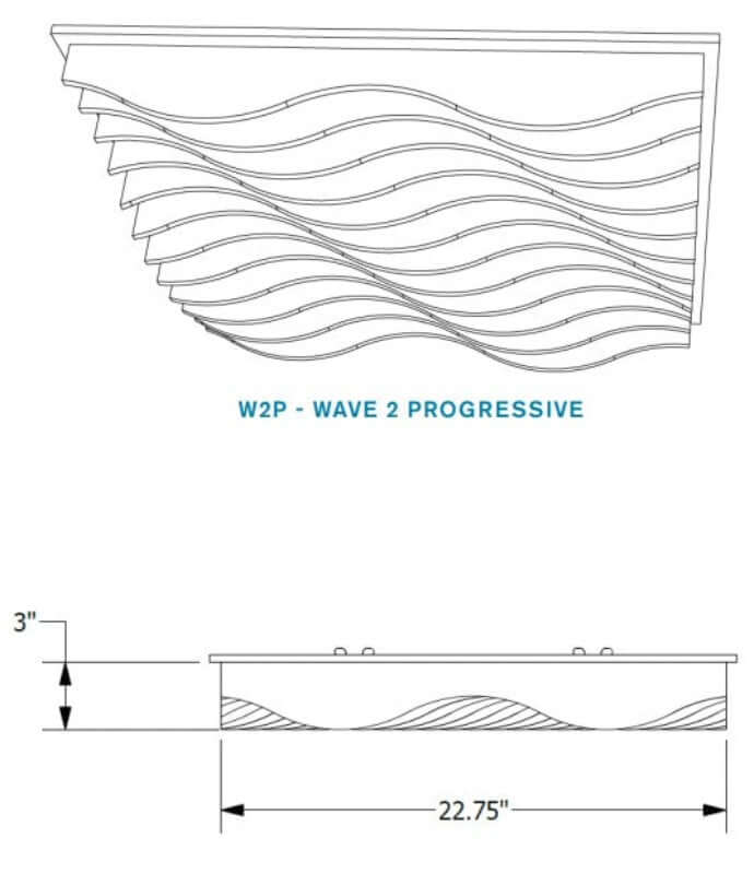 Echodeco 85% Acoustic Blade Ceiling Tile 23.75" x 23.75"