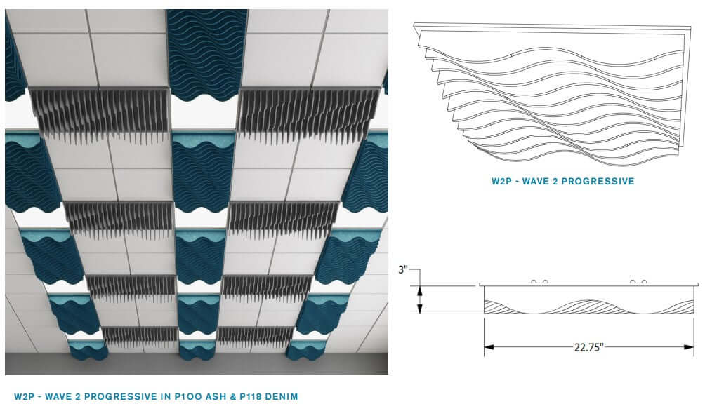 Echodeco 85% Acoustic Blade Ceiling Tile 23.75" x 23.75"