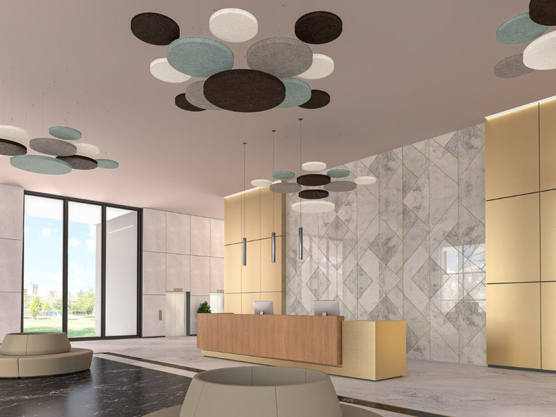 EchoDeco Acoustic Ceiling Cloud-Circle - Egyr Desk 