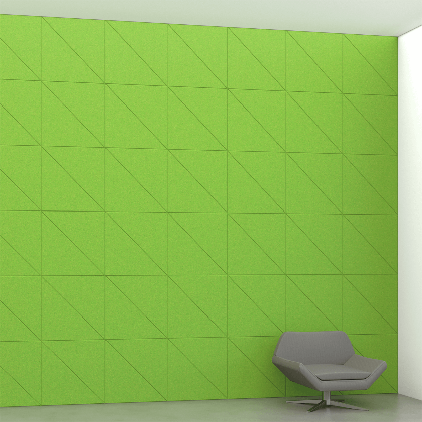 EchoScape Green Apple Acoustic Wall Tiles 23.5"W (Qty. 8 Tiles)