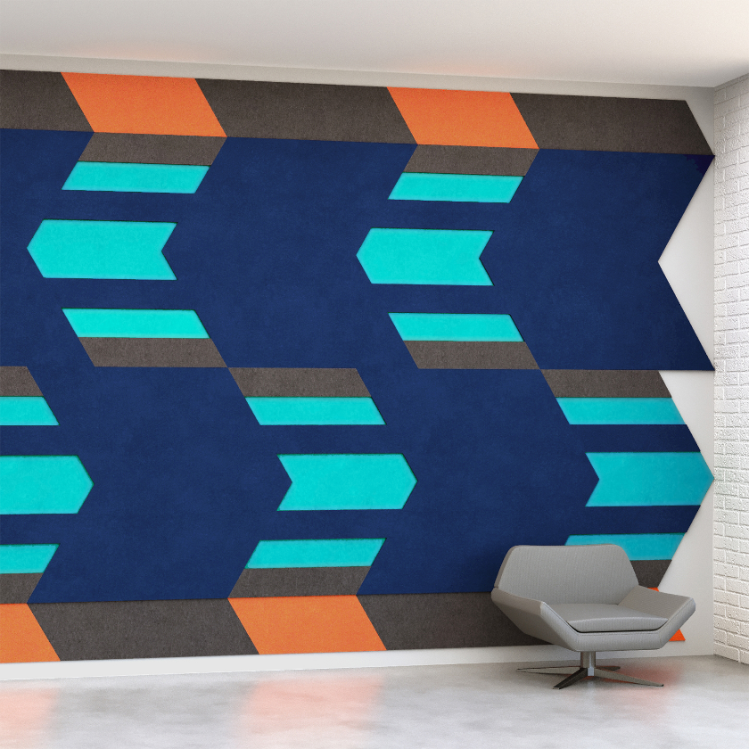 EchoDeco 85% Acoustic Wall Tile Parallelogram Shapes 12" & 24"